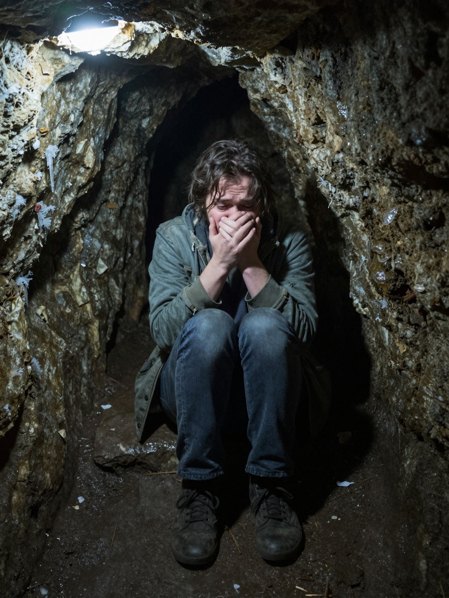 A barlang hidegje a belső félelmek és elnyomott vágyak mélységeit tárja fel, ahol a lélek fázik.