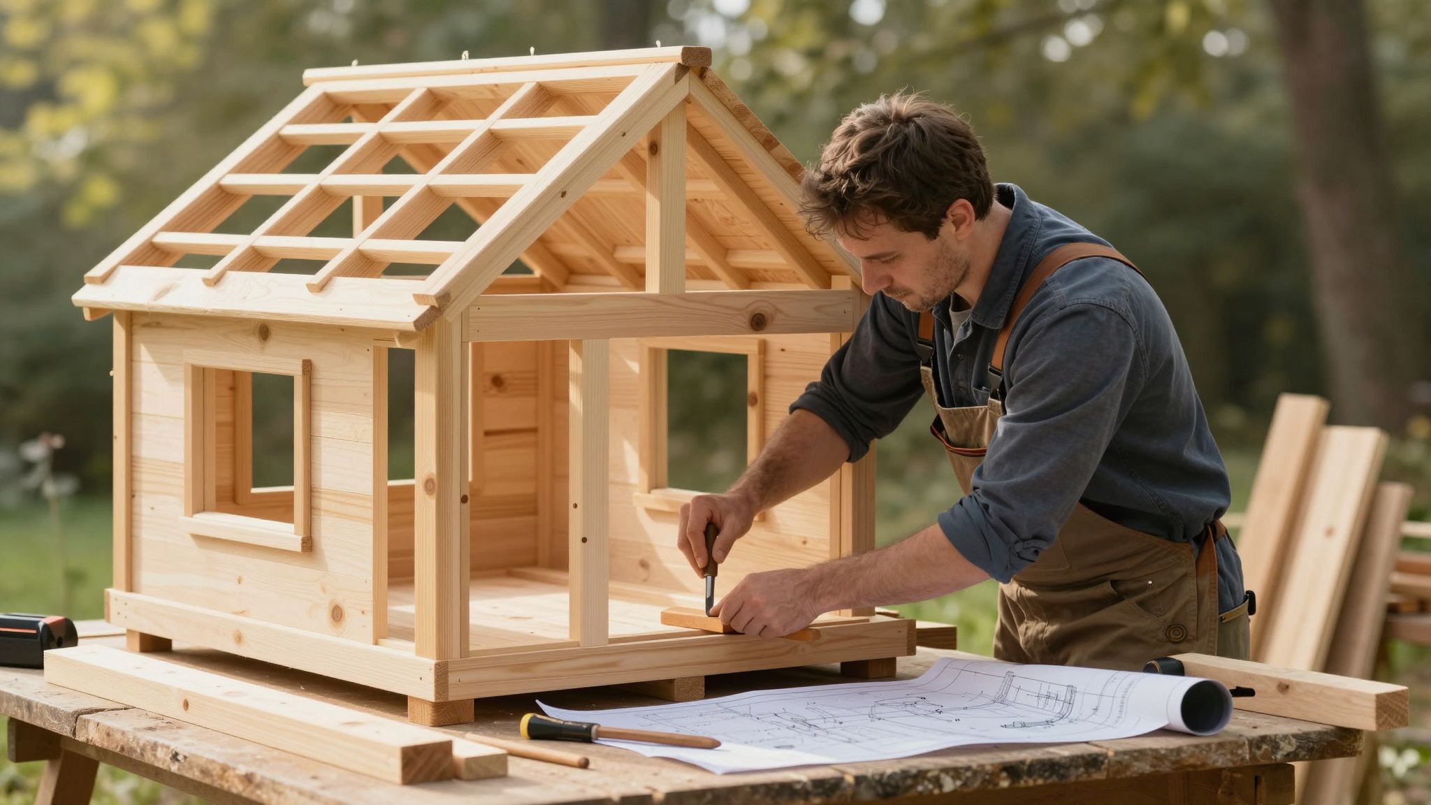 Az álmokban az asztalos háza a biztonság és a kreativitás szimbóluma, mely otthont ad a vágyaknak.