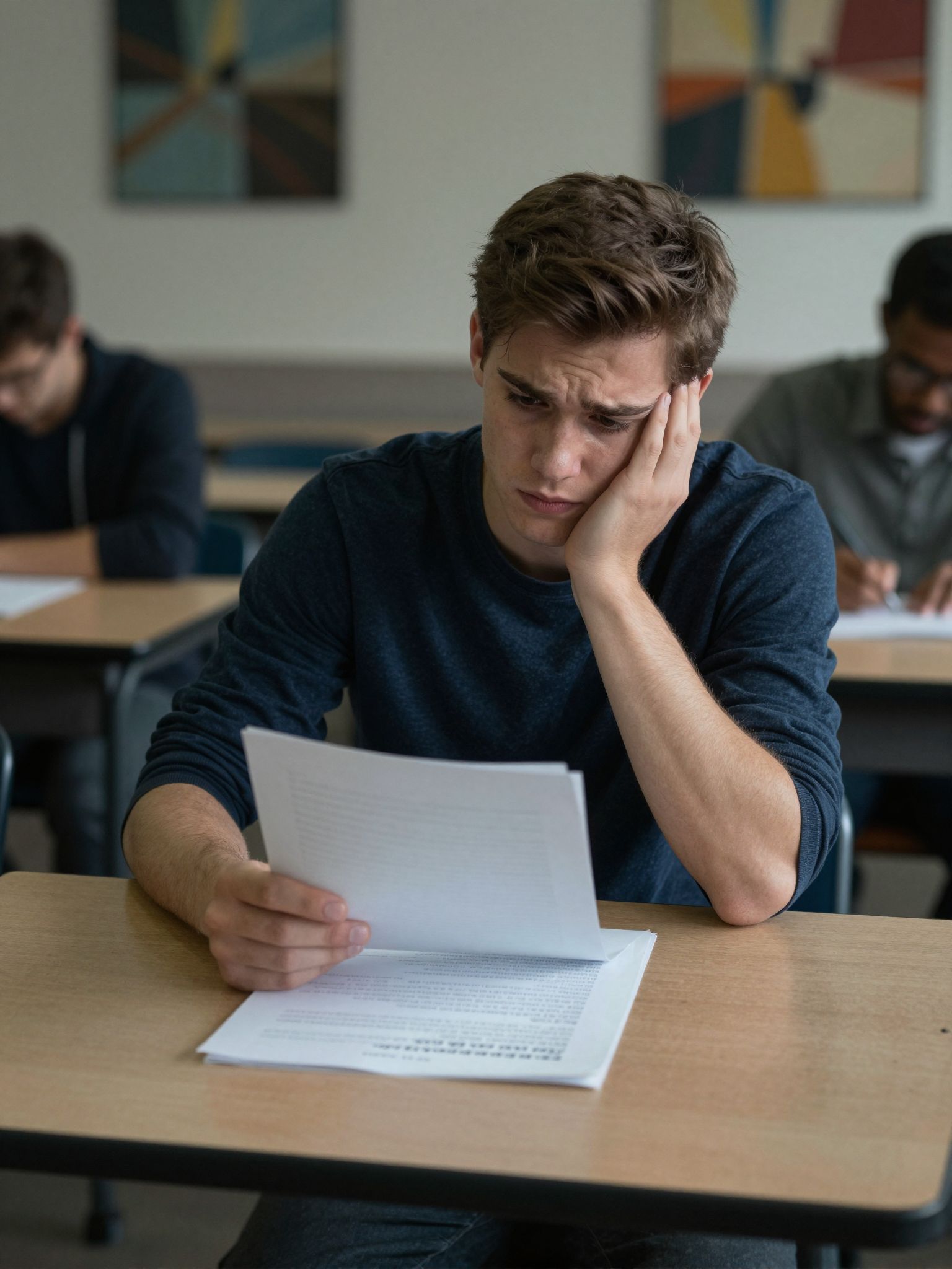 Az ismeretlen helyen való vizsgázás álma a bizonytalanság és az önértékelés feszültségét tükrözi, új kihívásokat sejtetve.