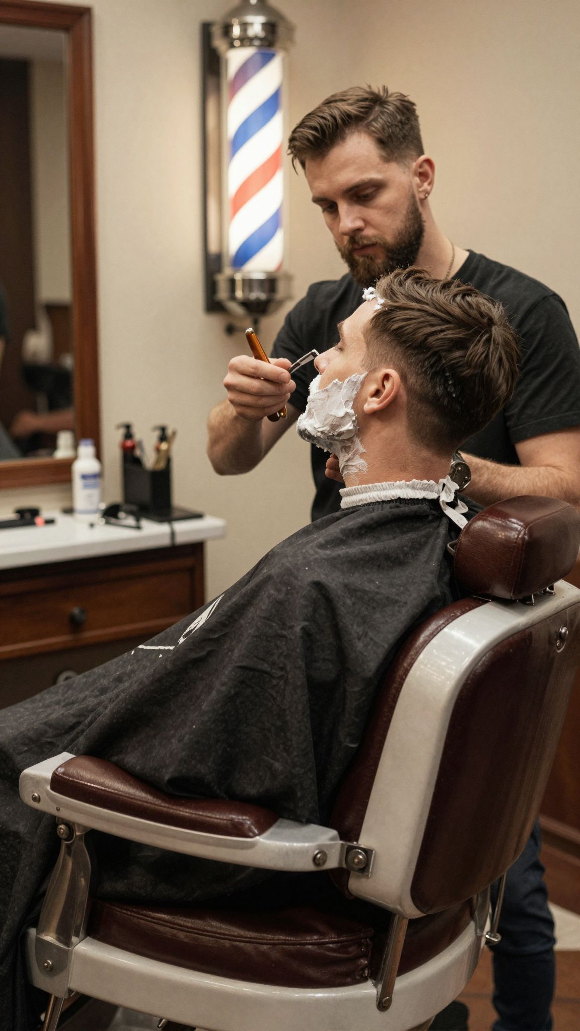 A hajvágás borotvával álomban a megújulás jele; a lélek mély sebeit simítja, új lehetőségeket teremtve.