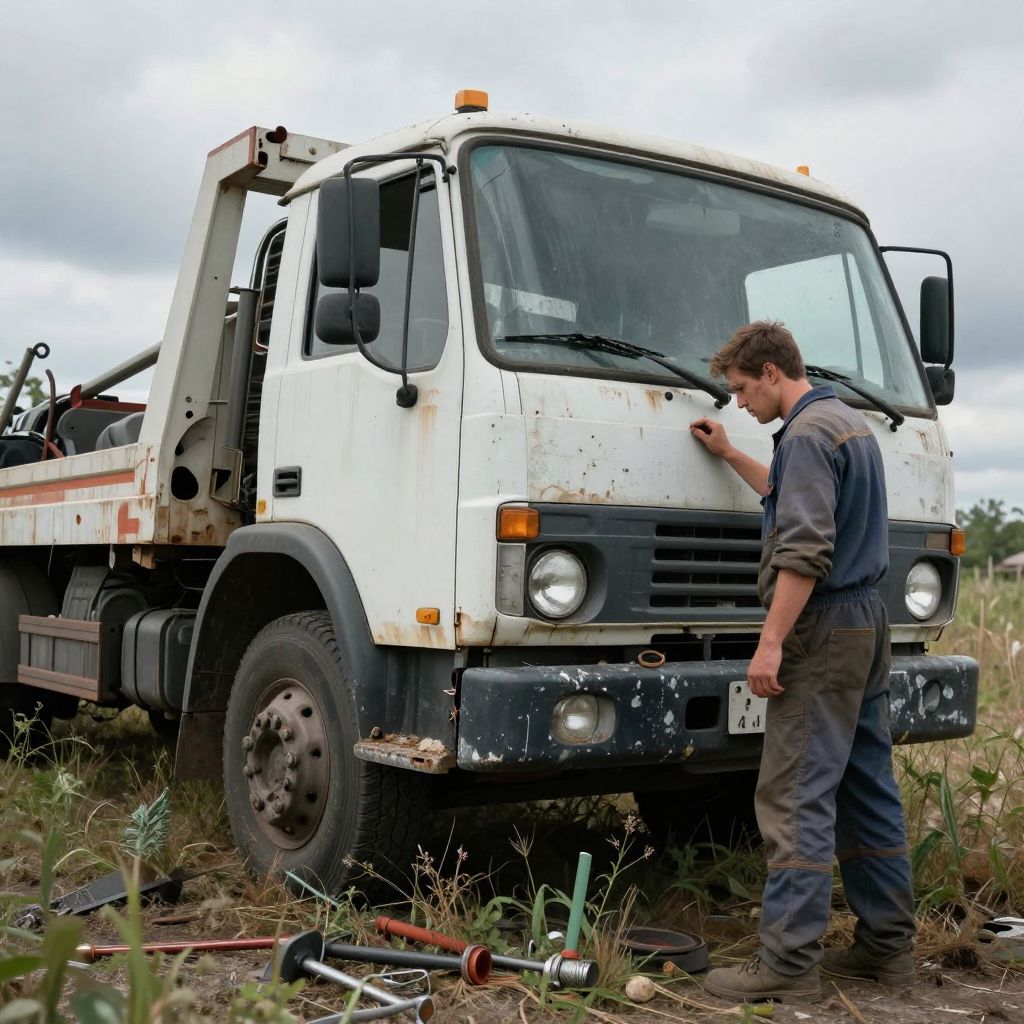 A lerobbant vontató az elakadt álmok szimbóluma, mely megmutatja, hogy néha meg kell állnunk a továbblépés előtt.