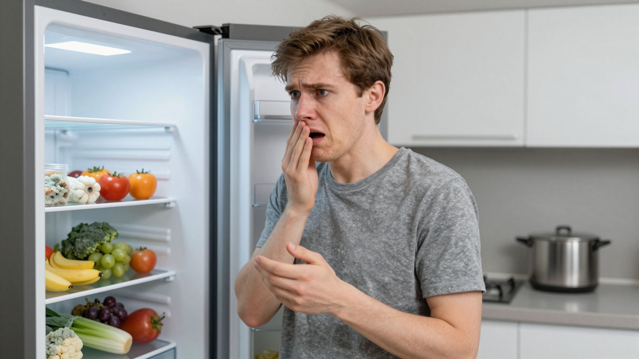 A romlott ételek hűtőszekrényben álma a belső félelmeket és elfojtott vágyakat tárja fel, titkos üzenetként.