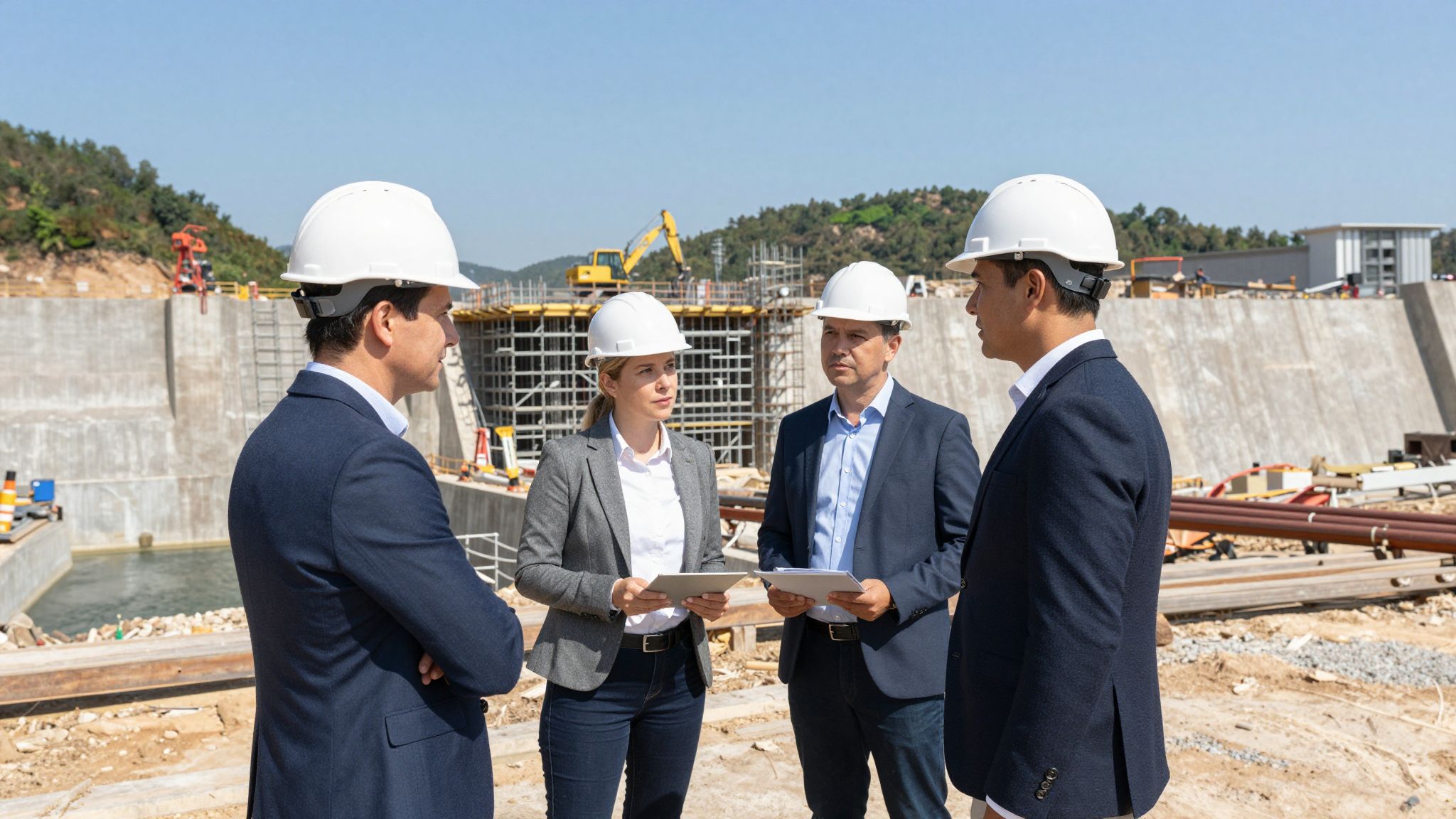 Az épülő gát álmában a jövő lehetőségei rejlenek, amelyek vágyakat és félelmeket egyaránt hordoznak.