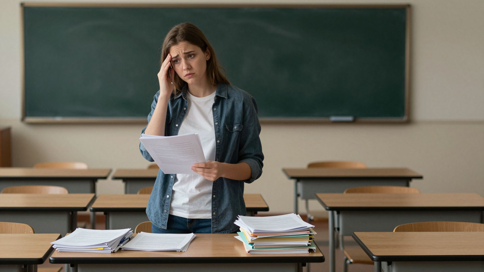 A vizsga terme elveszett, mint az emlékek köde; az álom világában rejlő félelem és bizonytalanság kísért bennünket.