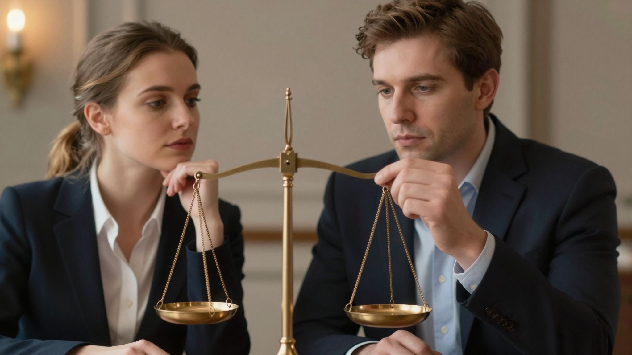 A pontos mérleg az egyensúly és harmónia szimbóluma, mely a lélek belső konfliktusait hívatott rendezni.