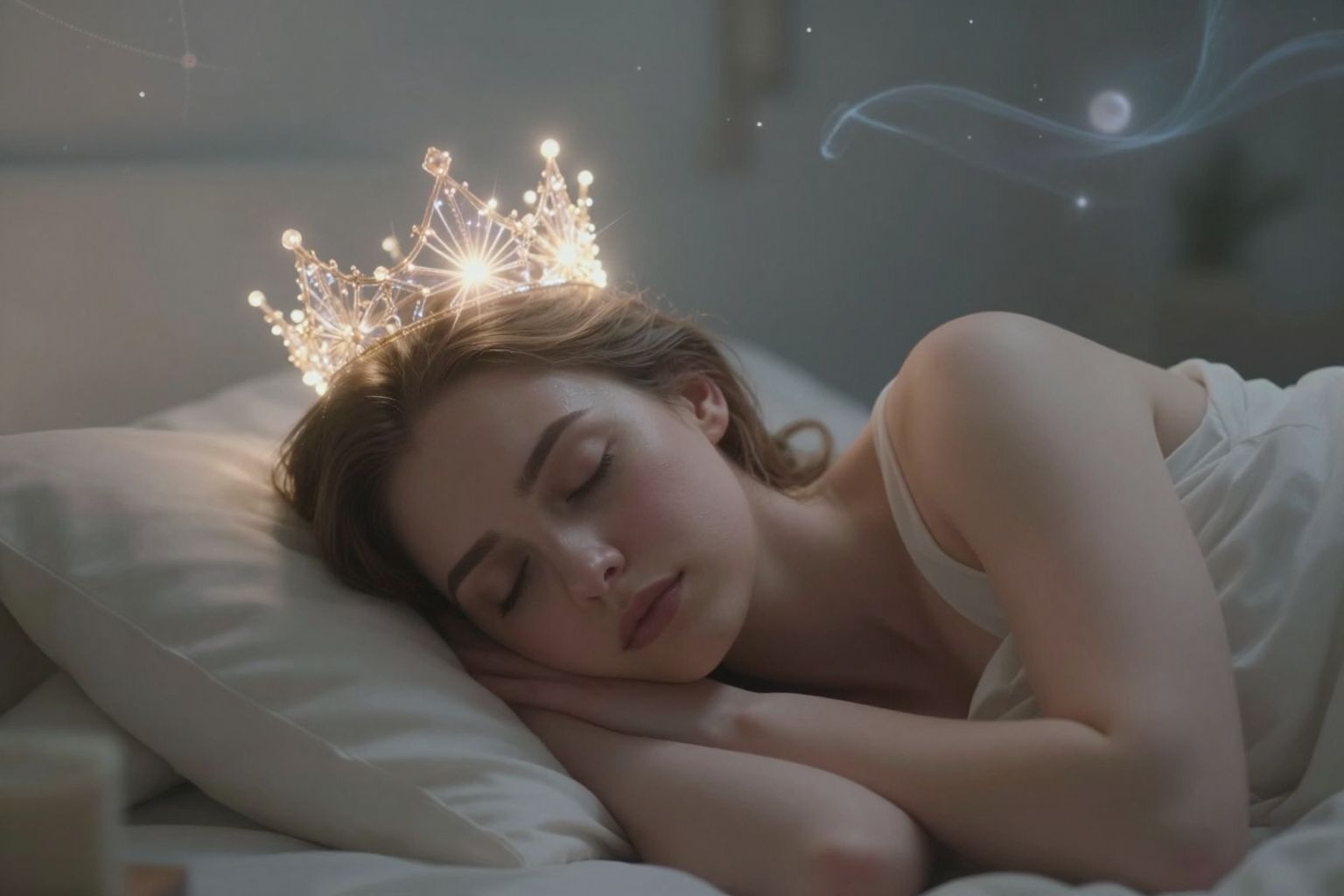A korona az álomban a belső hatalom és a spirituális ébredés jelképe, kapcsolatot teremtve a tudat mélyével.