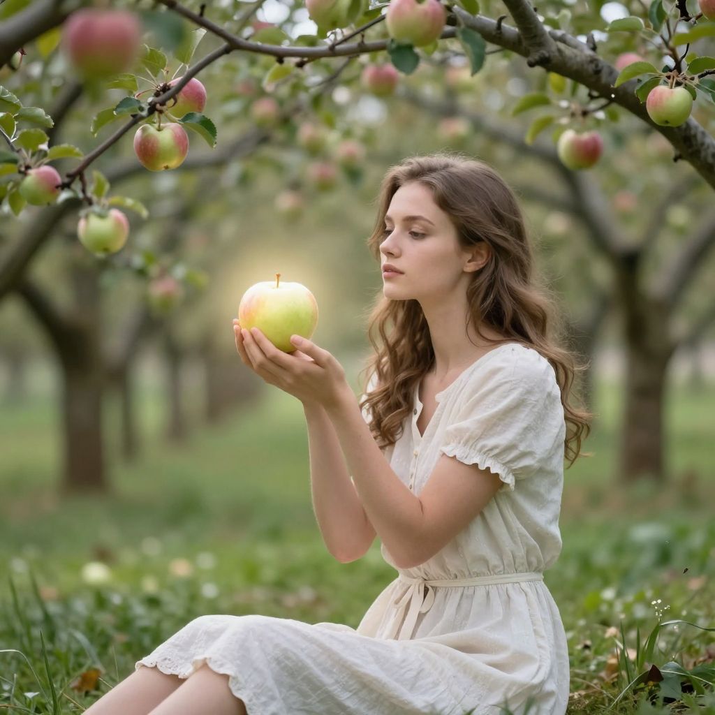 Az alma magja álomban a rejtett vágyakat hordozza, amelyek egy új jövő kezdeteit sejtetik.