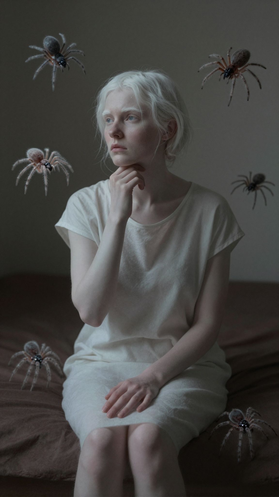 Az álmok pókjai titkos félelmeket szőnek, szimbolizálva a belső démonok kínzását, melyek elől menekülni vágyunk.