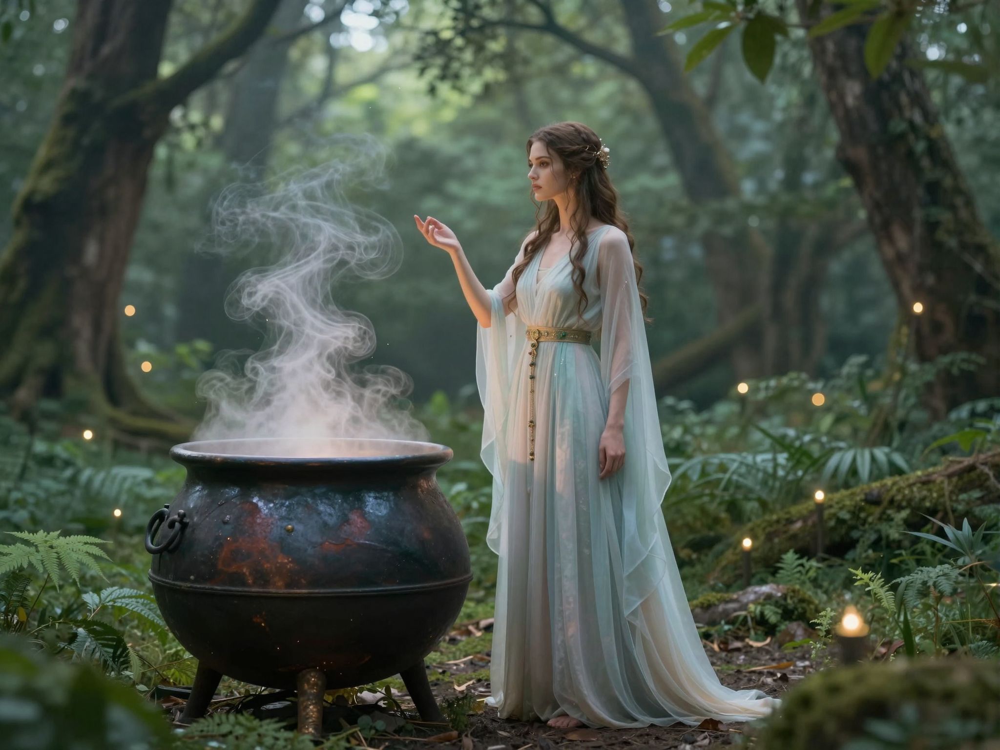 Az üstben rejlő titkok a nőiesség mély vizeit hívják, ahol az álmok táplálják a lélek átalakulását.