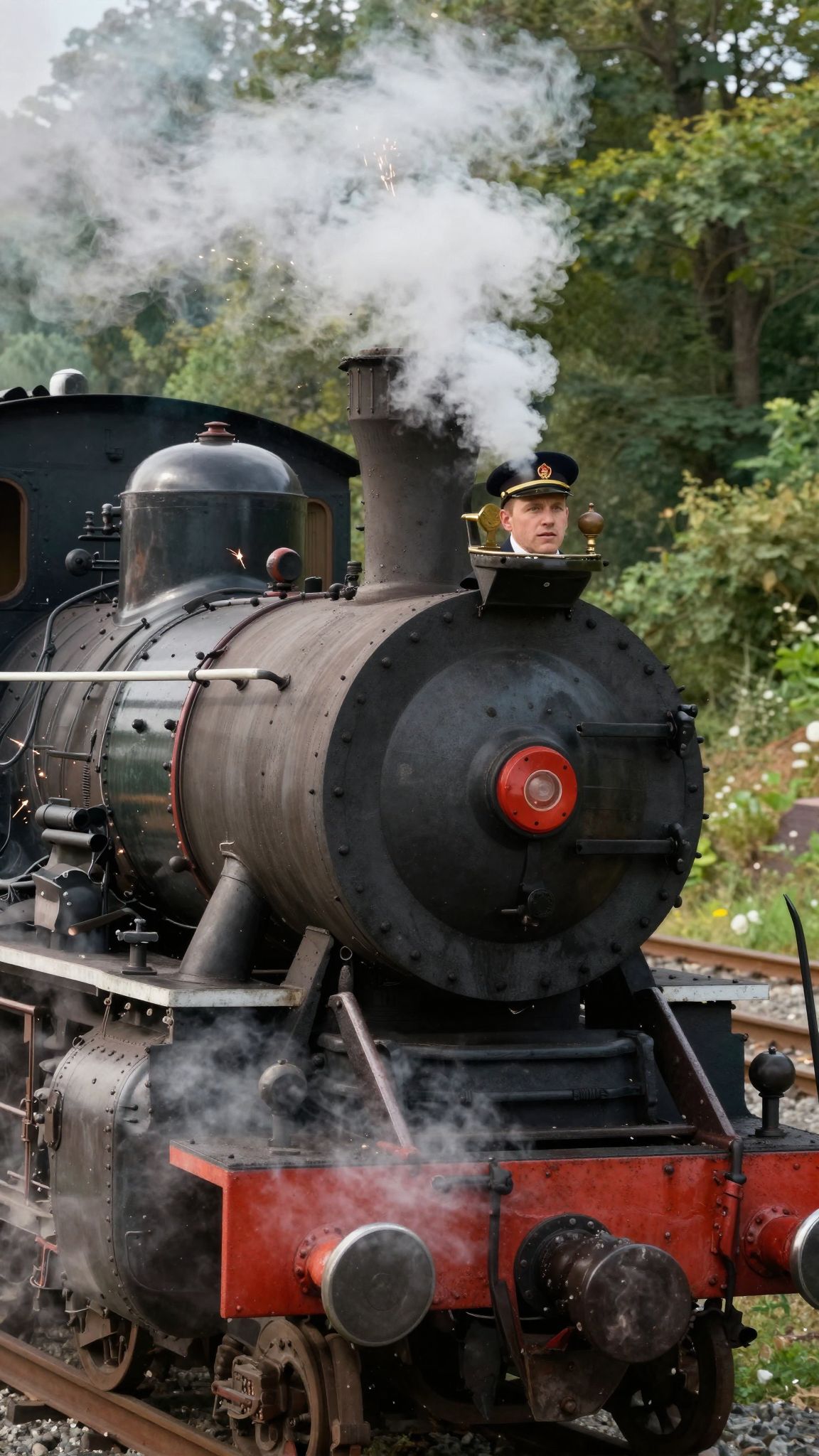 A tüzet okádó mozdony látványa a szenvedély és a változás hatalmát szimbolizálja, utad új irányait jelzi.