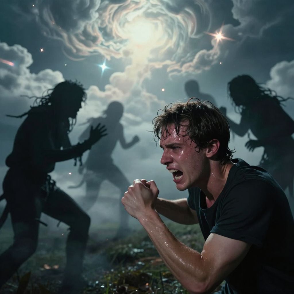 Az álombeli harcok a lélek titkos sötétjéből fakadnak, ahol legnagyobb félelmeinket küzdjük le önmagunkkal.