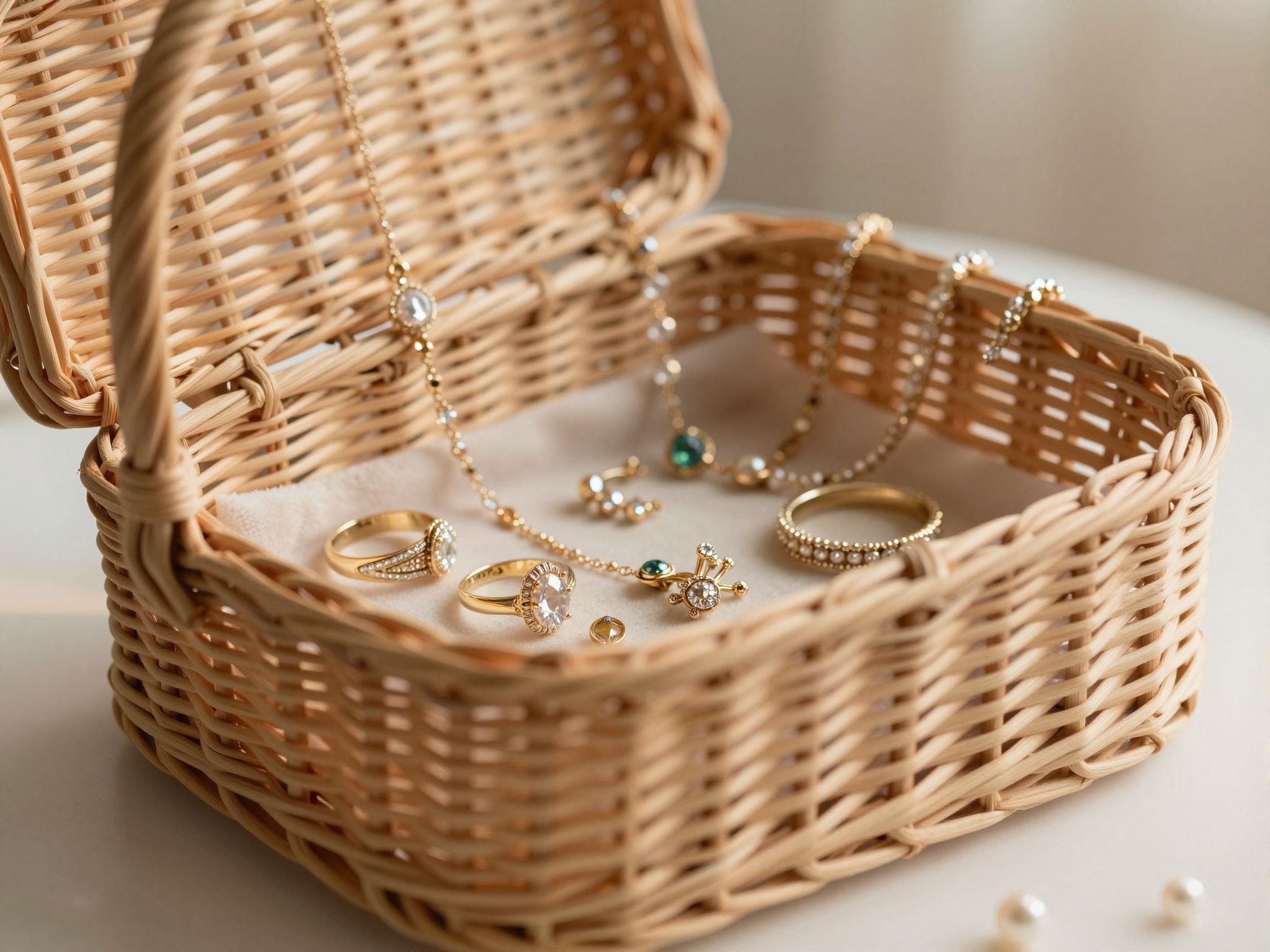 Álomban a kosárban lévő ékszerek a belső értékek felfedezésére és a titkos vágyak kifejezésére utalnak.