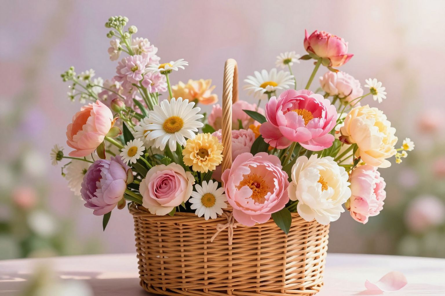 A kosárban lévő virágok álma a szeretet és a szépség vágyát tükrözi, titkos üzeneteket hordozva a lélek mélyéből.