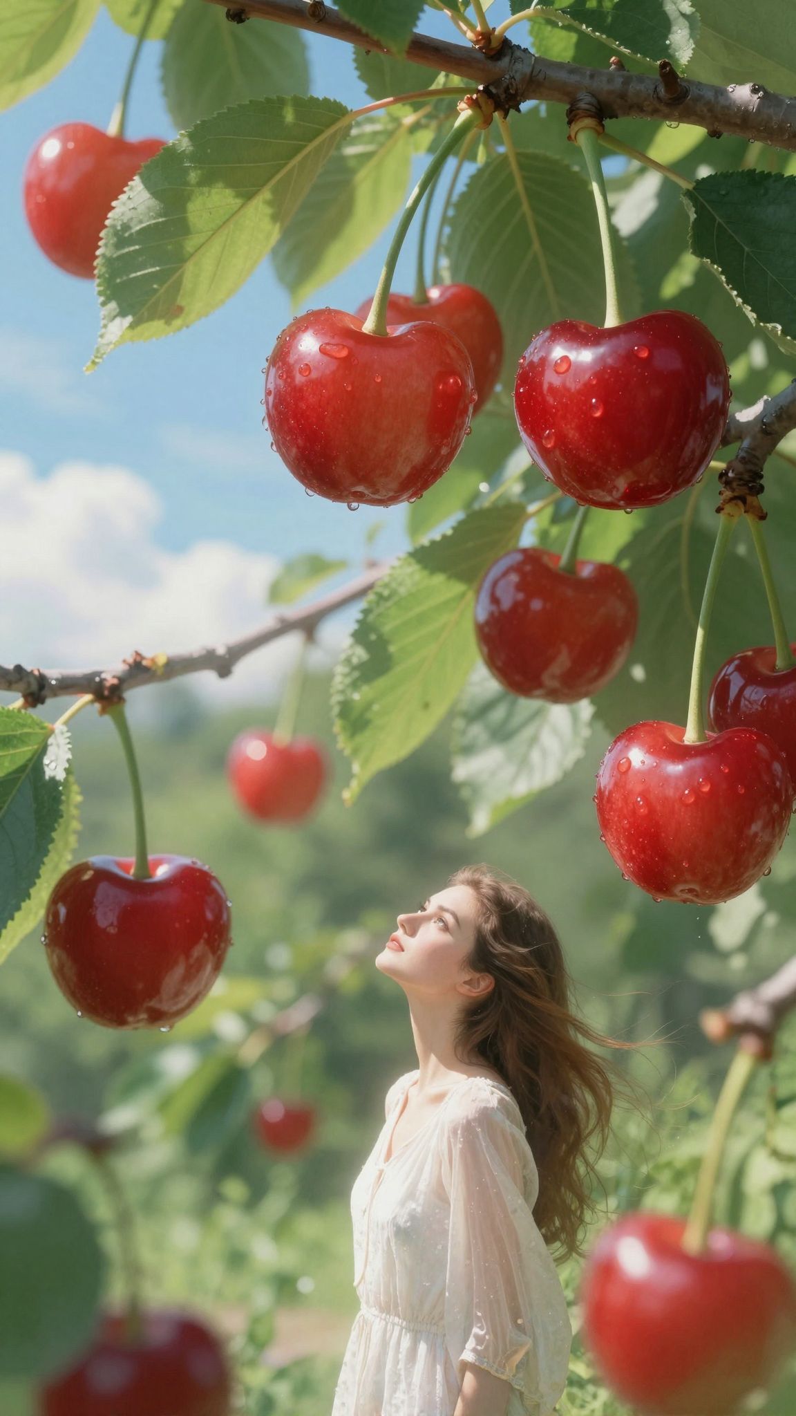 A cseresznyék álomban a váratlan boldogság hírnökei; szimbolizálják a vágyakat és az élet ízletes örömeit.