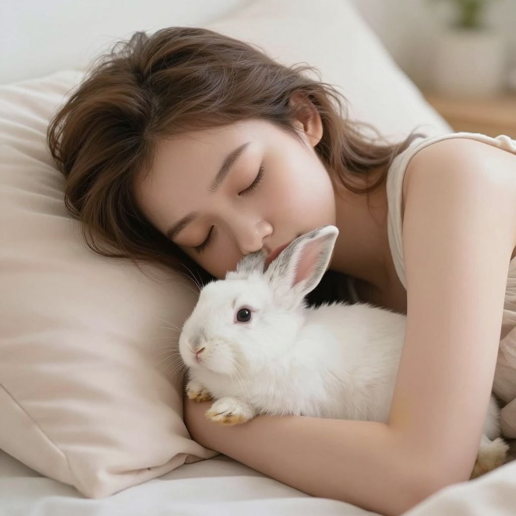 A nyúl simogatása álomban a szeretet és a gyengédség varázsát hozza el, elmélyítve a lelki kapcsolatok szőtte titkokat.