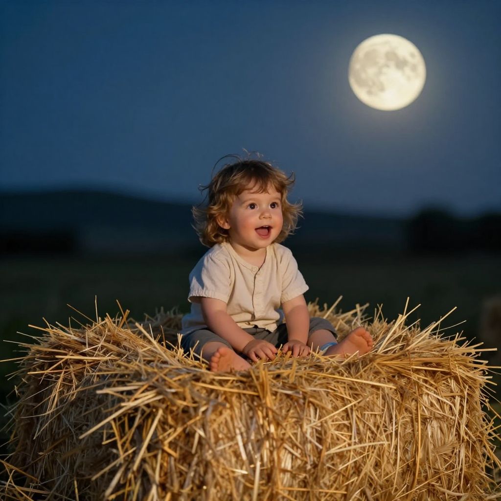 A szalmakazalban való játék álma a gyermekkor boldogságát és a felhőtlen álmok világát idézi fel.
