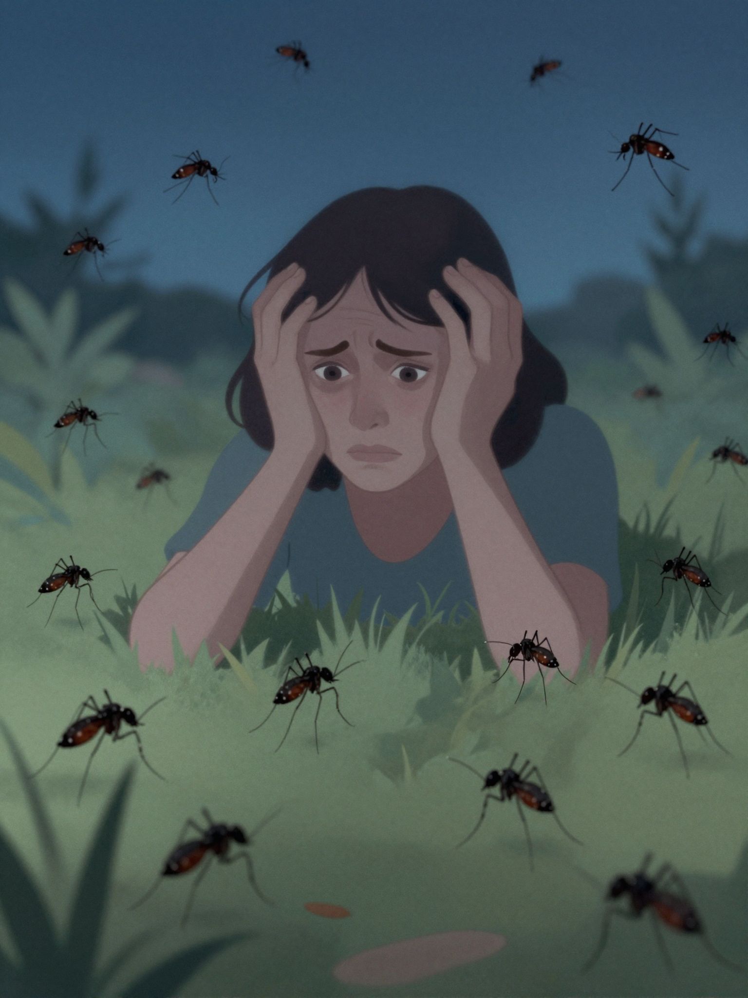 A szúnyogok álomban elárasztanak, felemelő és félelmetes érzéseket keltve, múltbéli sérelmek árnyait idézve fel.