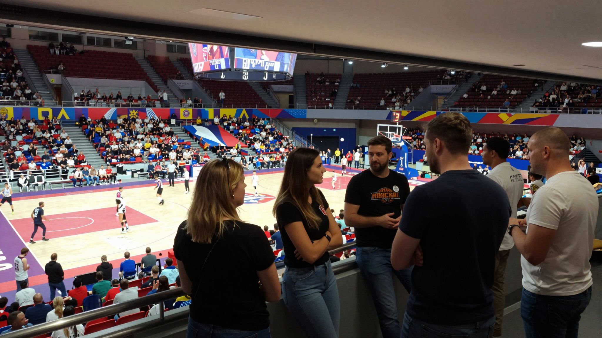 A sportcsarnok karzata a közönség szívét kötözi össze, ahol az álmok és vágyak egyesülnek a győzelem energiájával.