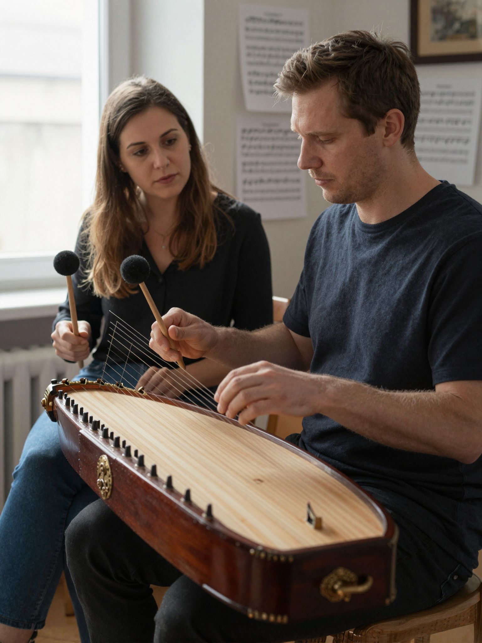 A cimbalom oktató álmában a dallamok szőtte titkos világban találkozik a lélek mély vágyával és tudásával.