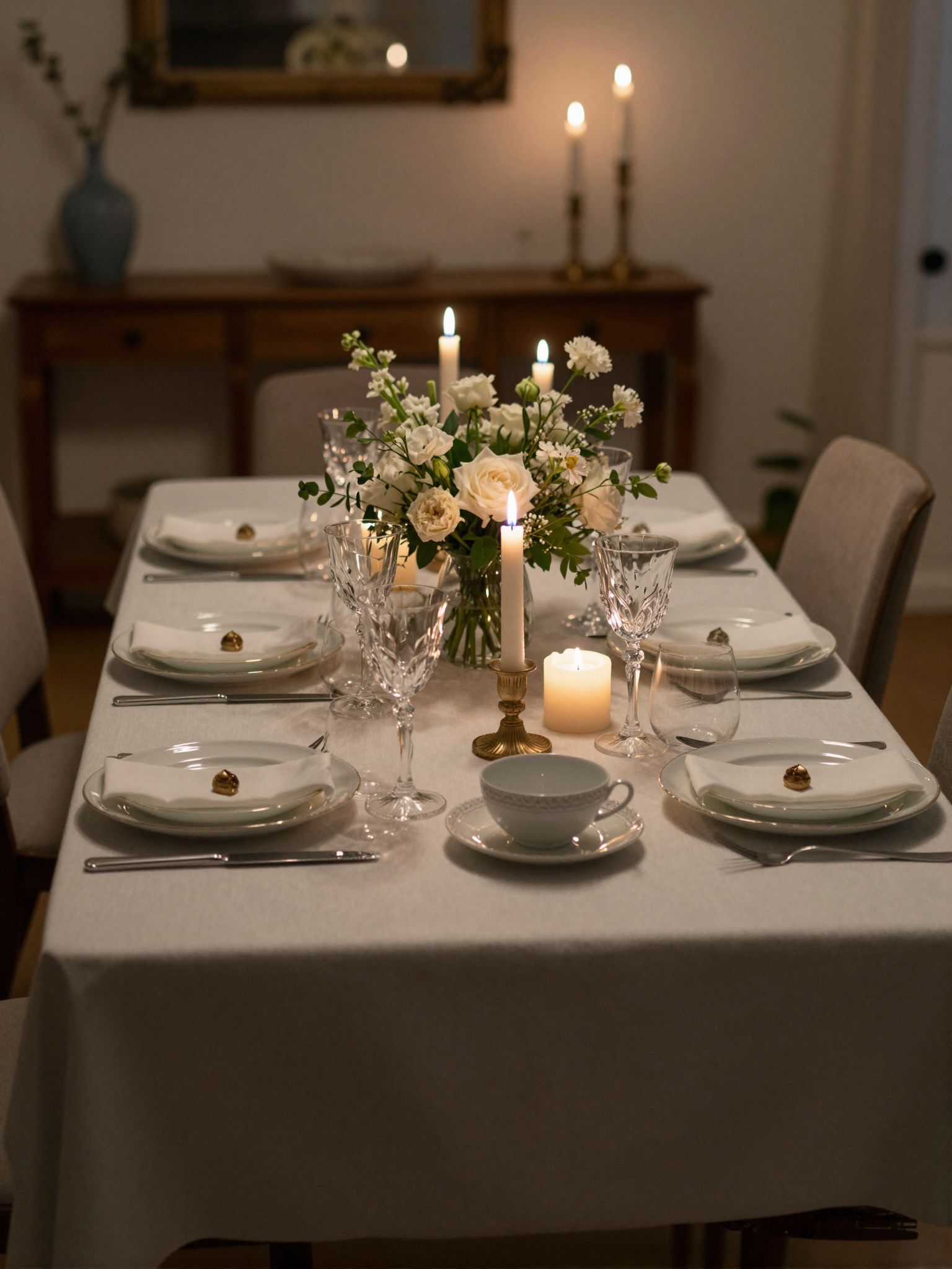 Az álomban terített asztal egy különleges pillanatot ígér: az élet gazdagságát és az ünneplés örömét szimbolizálja.