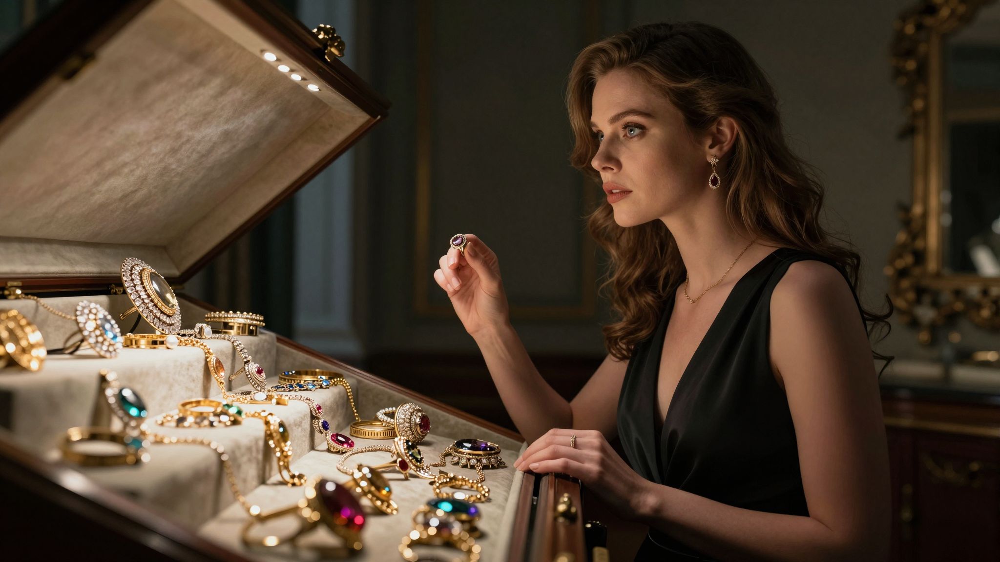 Álmunk páncélszekrényében rejlő ékszerek a titkokat és elfeledett vágyakat hordozzák, csillagként ragyognak a lélek mélyén.