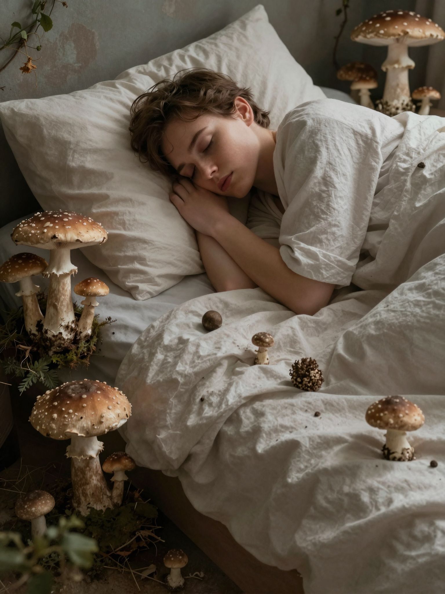 Álmaink gombái titkos üzeneteket hordoznak, amelyek a belső világunk mélyére vezetnek, felfedve elrejtett vágyainkat.