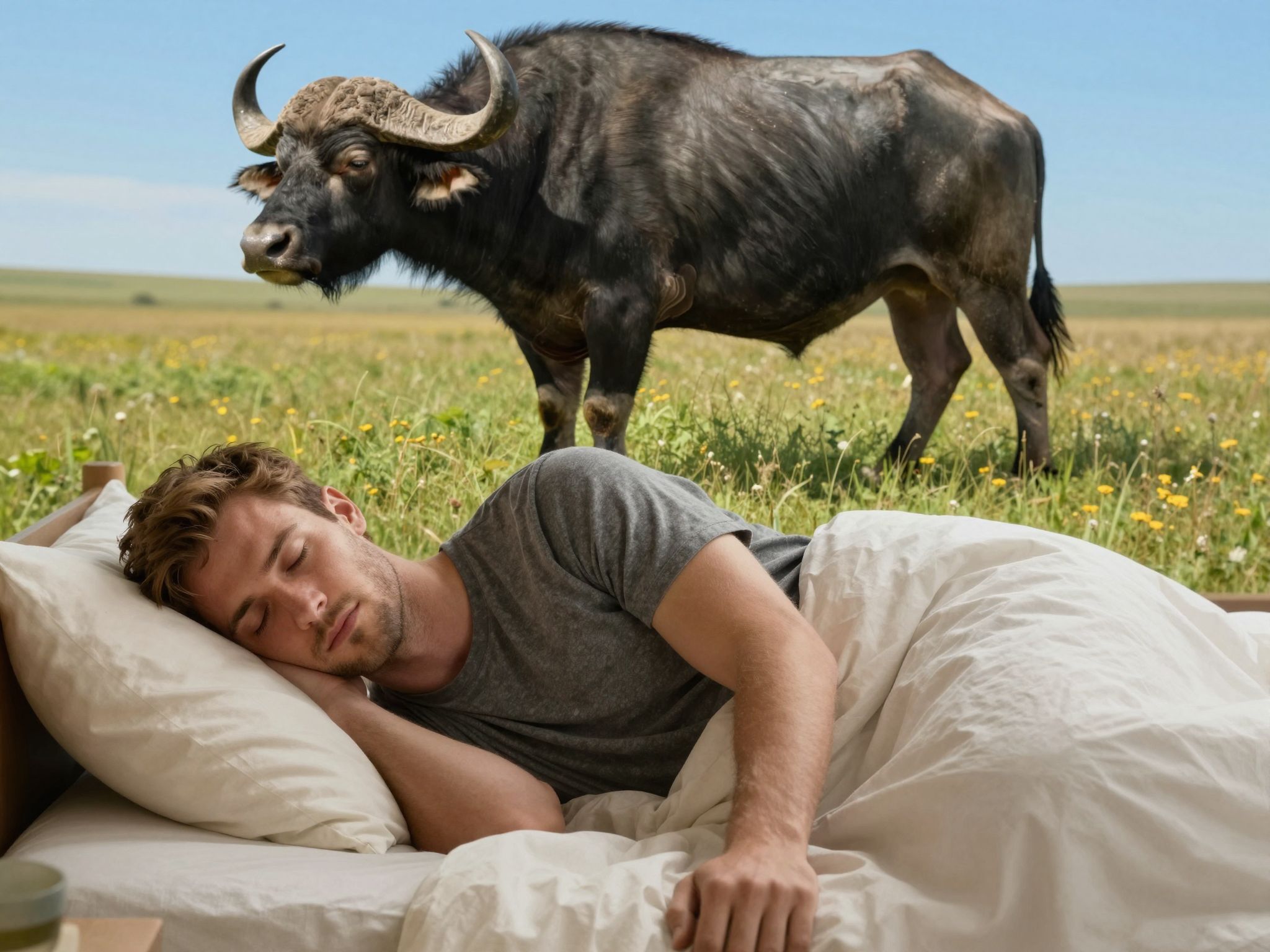 A bölény szimbolizálja az erőt és a bátorságot; álmainkban a változás és a fejlődés hírnöke lehet.