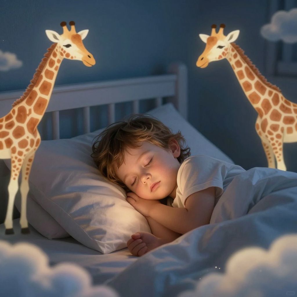 A zsiráfok álmainkban a magasságot és a perspektívát hirdetik, emlékeztetve minket a szélesebb horizontokra.