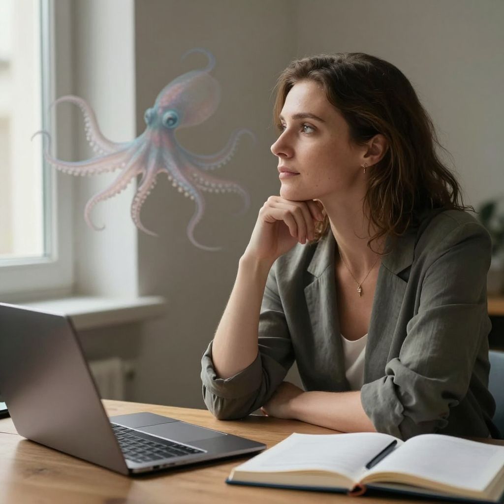 Álmaink mélyén rejtőző polipok titkokat súgnak; érdemes szakemberhez fordulni, ha cselekedeteink homályba burkolódznak.