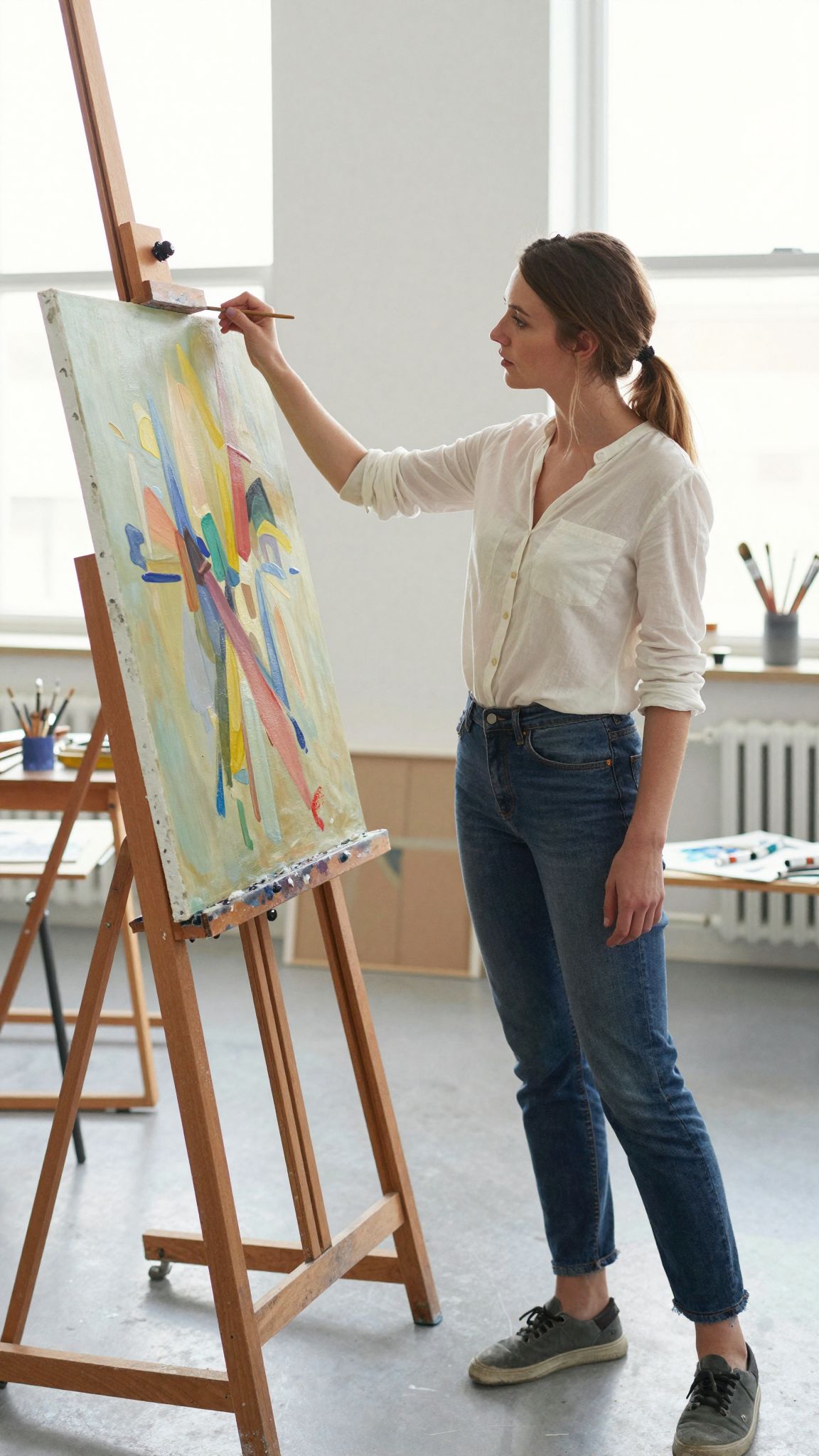 Az olajfestmény csodás látványa varázslatos színekkel és érzelmekkel telíti meg lelkünket, új álmokat ébresztve bennünk.