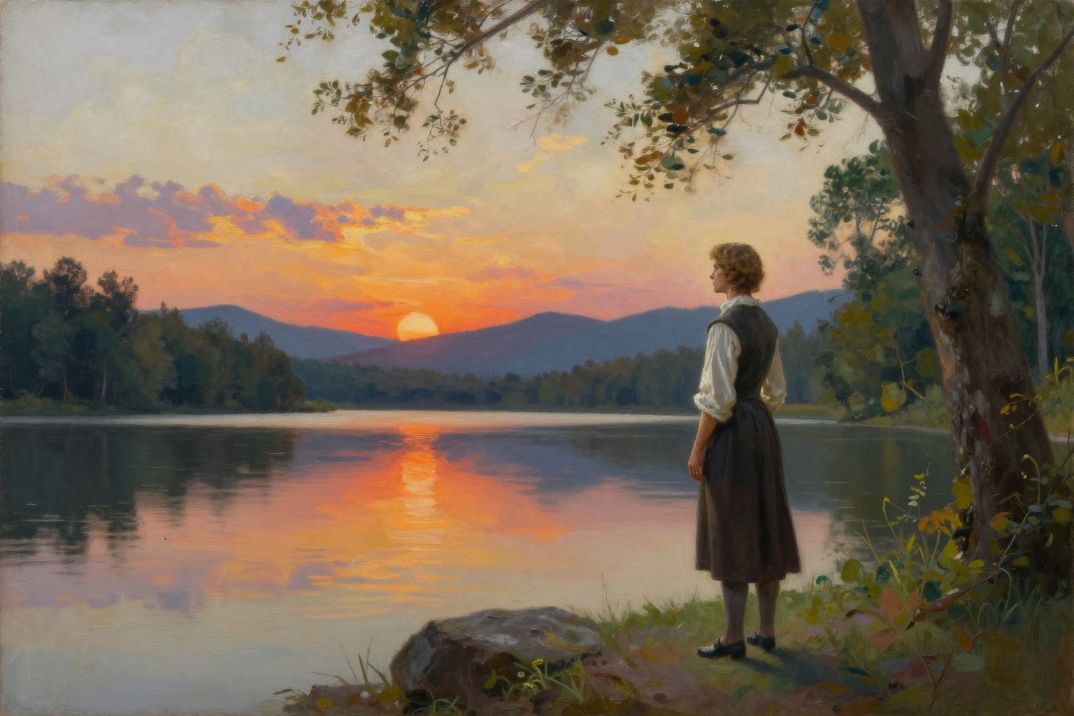 Az ismeretlen művész olajfestménye az álomvilág titkos színeit rejti, melyek a lélek mélyére vezetnek.