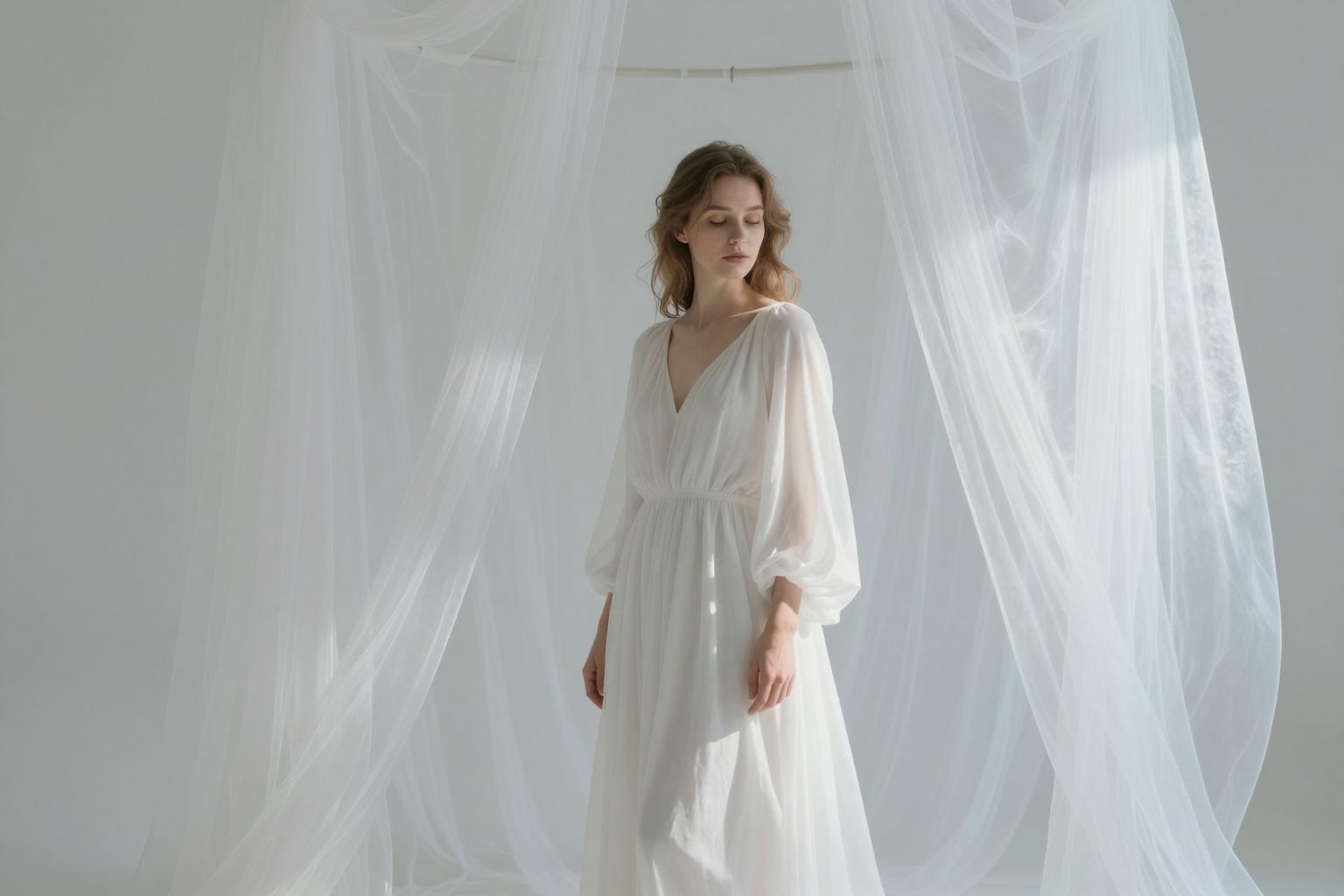 A világos, fehér gubó álmában a tisztaság és a megújulás ígérete rejlik, mint egy új kezdet hajnala.