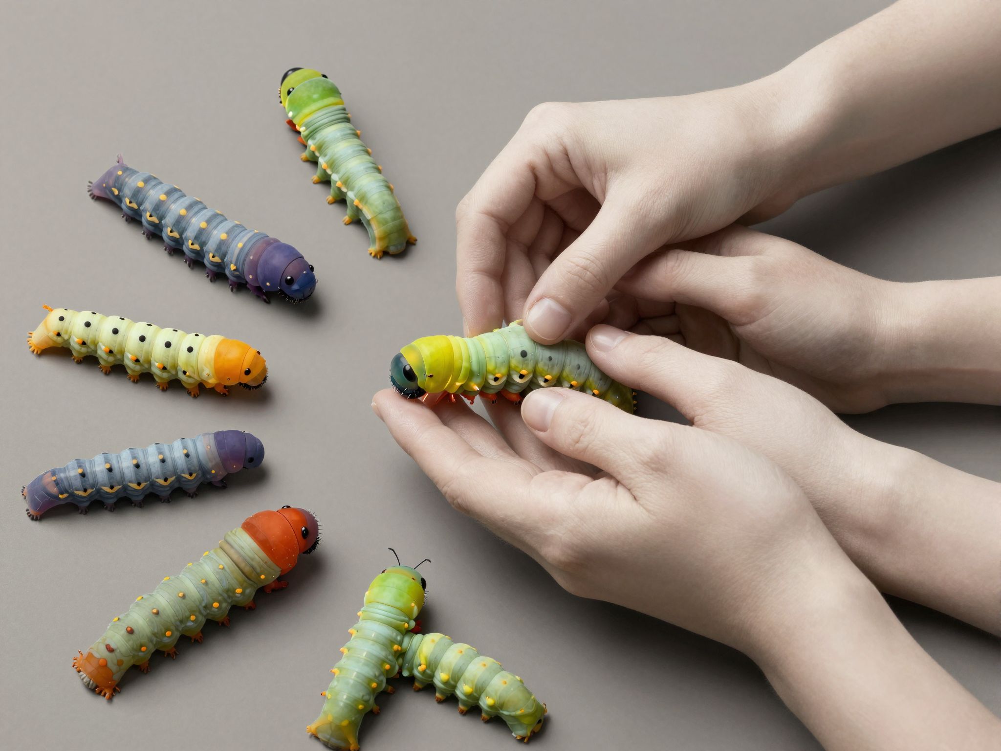 A különböző színű lárvák az álmokban a változás és az átalakulás ígéretét rejtenék, felkészítve a lelket új kezdetekre.