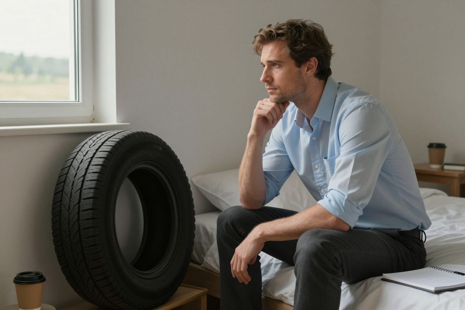 A defektes gumiabroncs egy elakadást szimbolizál, amely megakadályozza, hogy előre haladjunk álmaink felé.