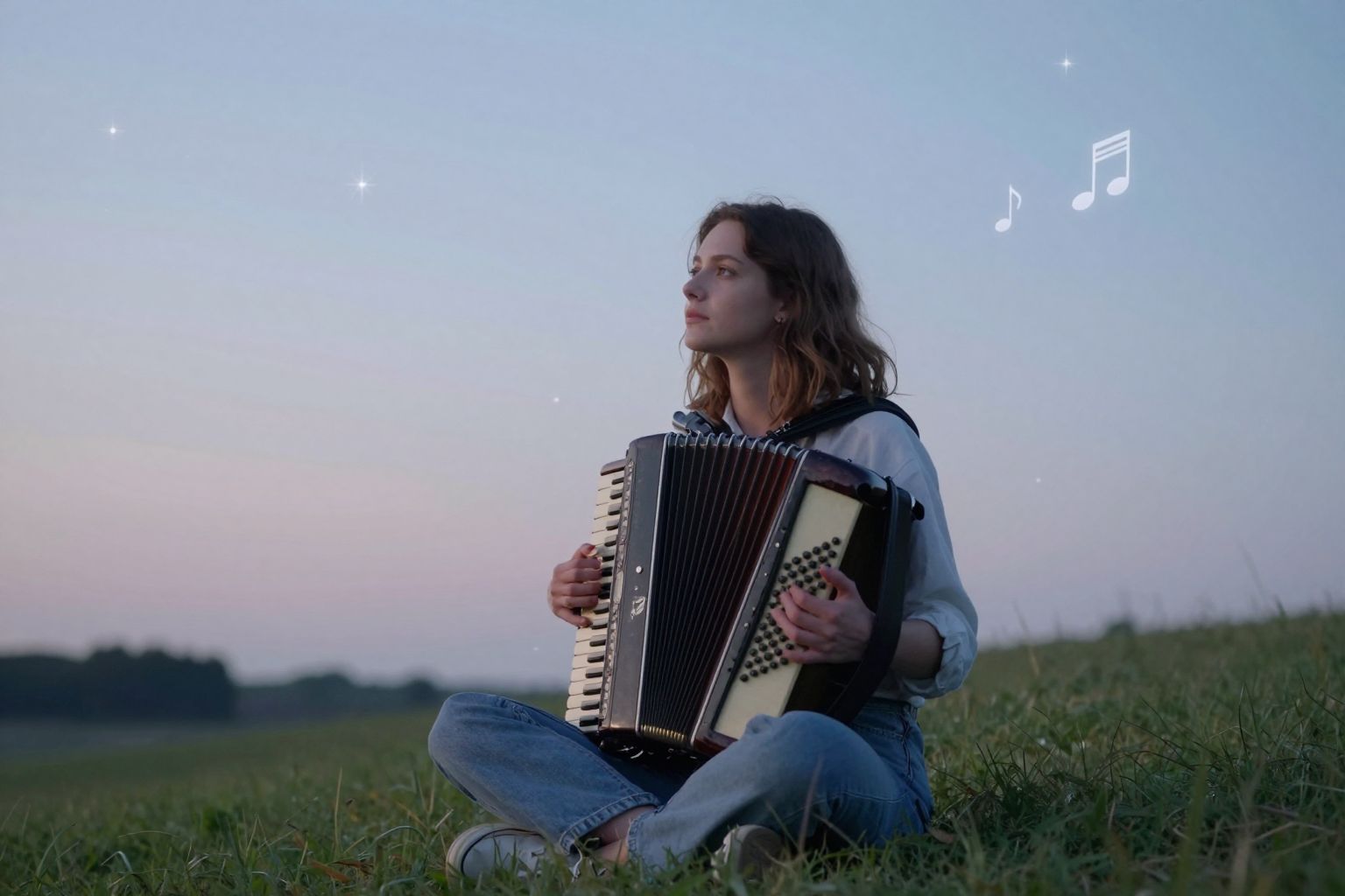 Álmaidban a harmonika elvesztése a zene és az érzelmek harmóniájának megcsúszását szimbolizálja, mély belső feszültséget jelezve.