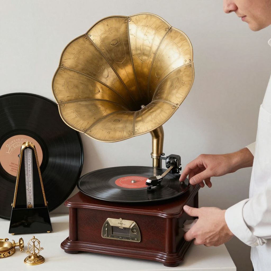 A gramofon körüli különleges kiegészítők rejtett történeteket mesélnek, evarázsolva az álmodozók világát, ahol a nosztalgia és a zene egyesül.